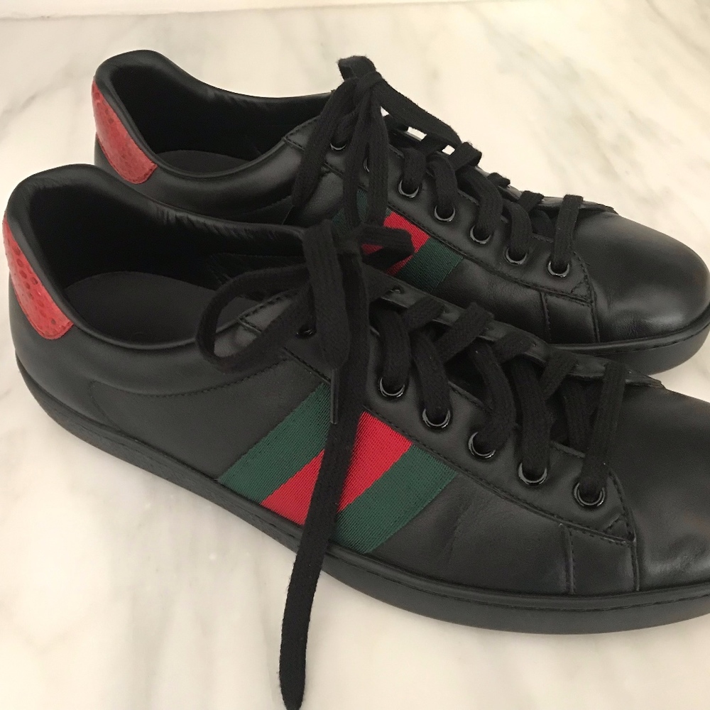 Black Gucci Sneakers Men's Size 9